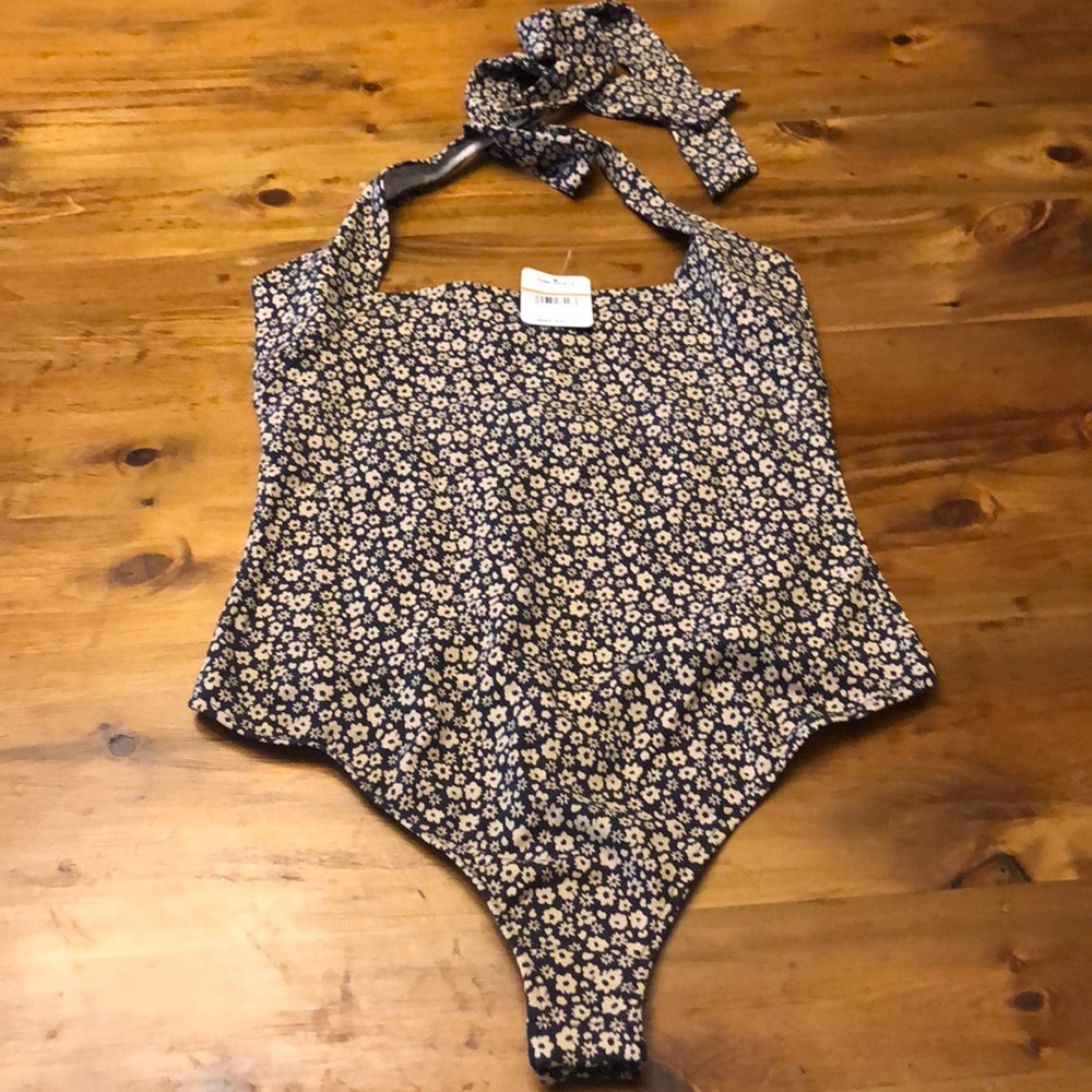 Free People Talk Back Floral Bodysuit Small New - Picture 4 of 7